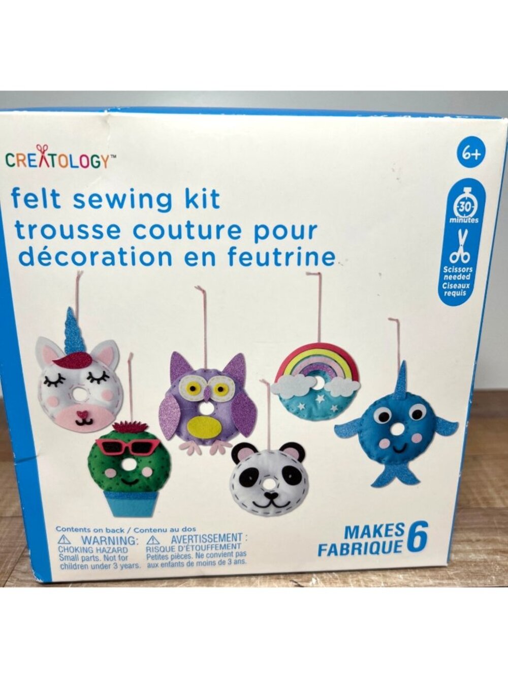 Creatology Felt Sewing Kit For Kids Ages 6+ Makes 6 Ornaments Includes Felt Shap